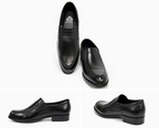 HappyHeel Executive Luxe Formal Loafers – Black Maroon