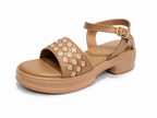 Happy Heels Elegant Woven Platform Sandals for Women