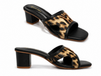 Happy Heels Leopard Luxe Block Heels for Women