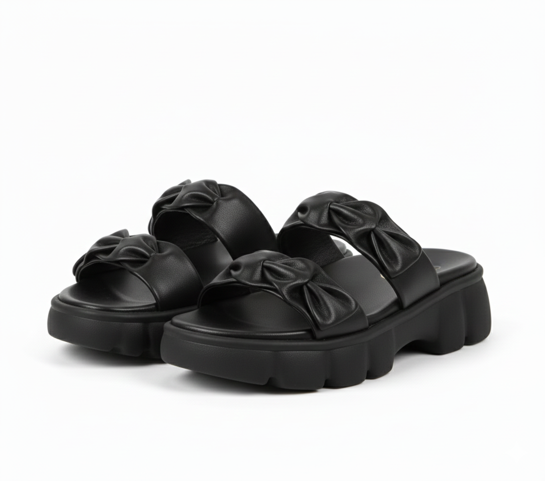 BowEase Women’s Chunky Platform Slides