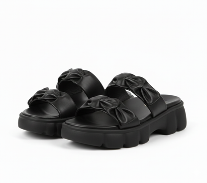 BowEase Women’s Chunky Platform Slides