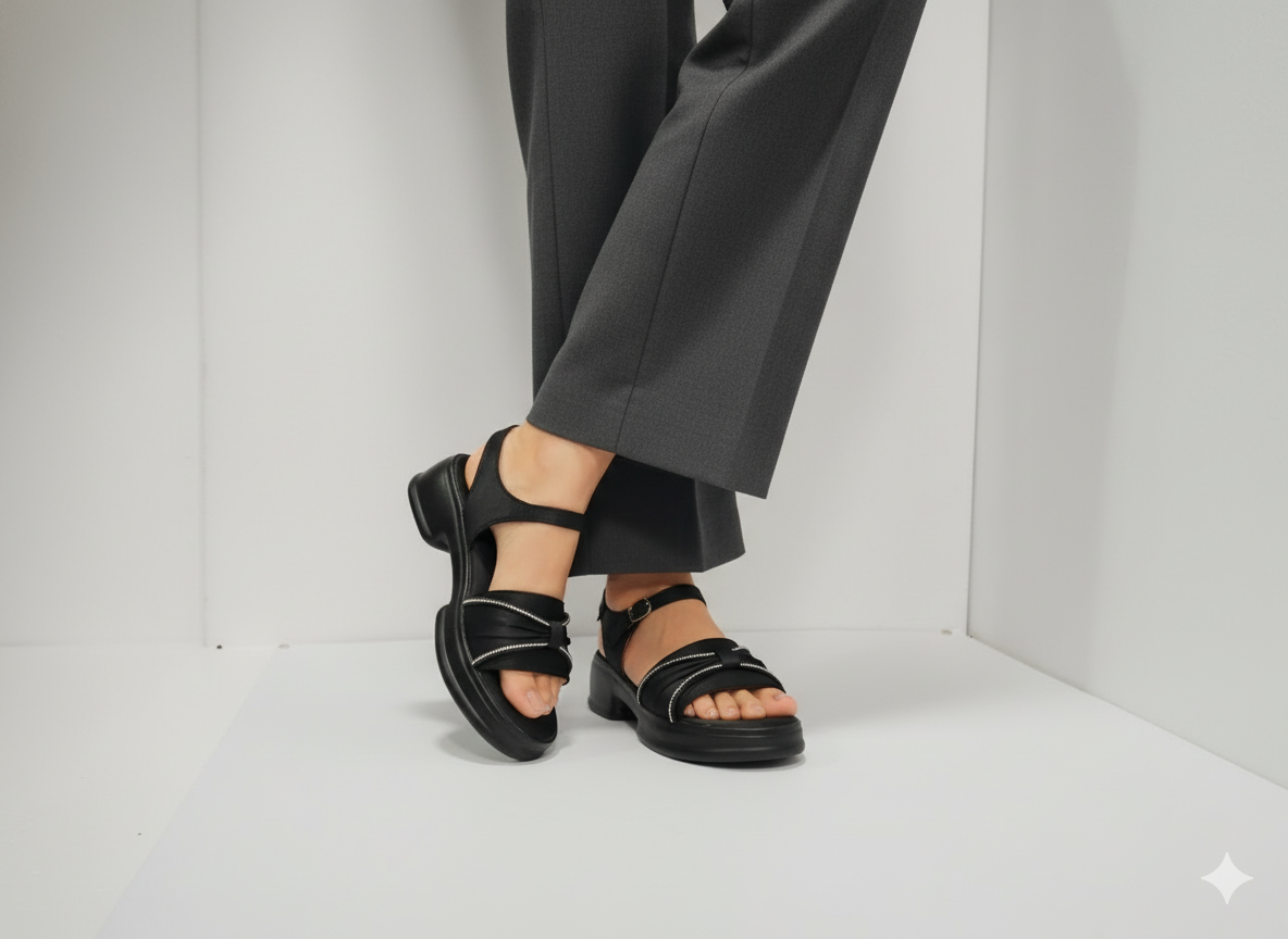 Happy Heels Comfort Spark Platform Sandals for Women